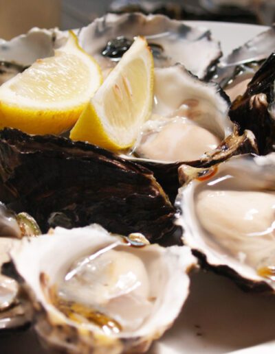 Close up view of Get Shucked Bruny Island oysters