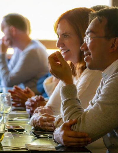 Man and Woman at lunch, Bruny Island Premium, on Bruny Island, Tasmania